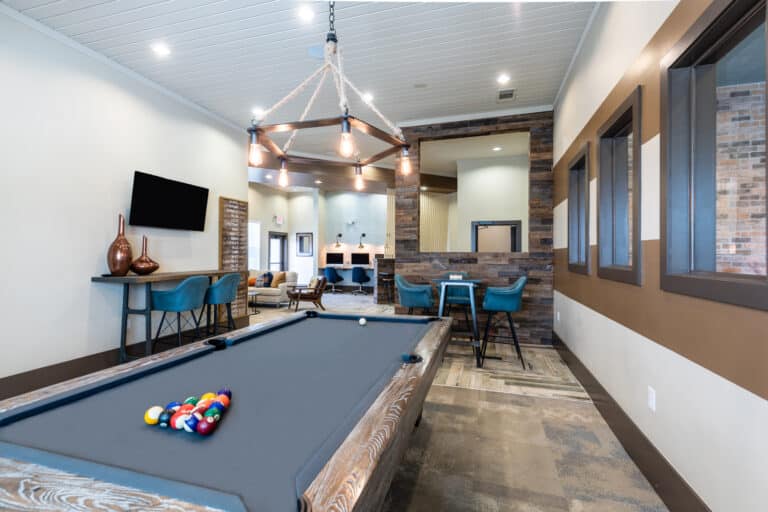 Upscale resident clubhouse interior